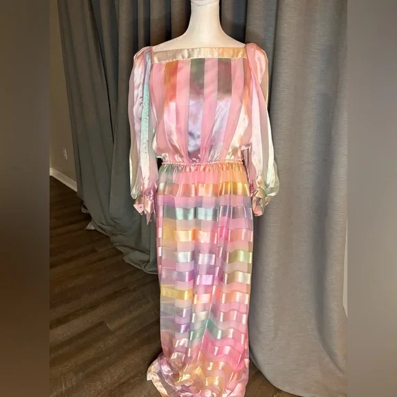 Diane Dickinson Vintage Party Dress Ladies Size Large - Picture 1 of 8